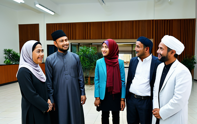 **

"A diverse group of Malaysians, including Christian and Muslim individuals, gathered in a community center, fully clothed in modest attire, participating in an interfaith dialogue session, safe for work, appropriate content, perfect anatomy, natural proportions, professional photography, showcasing mutual respect and understanding, family-friendly."

**