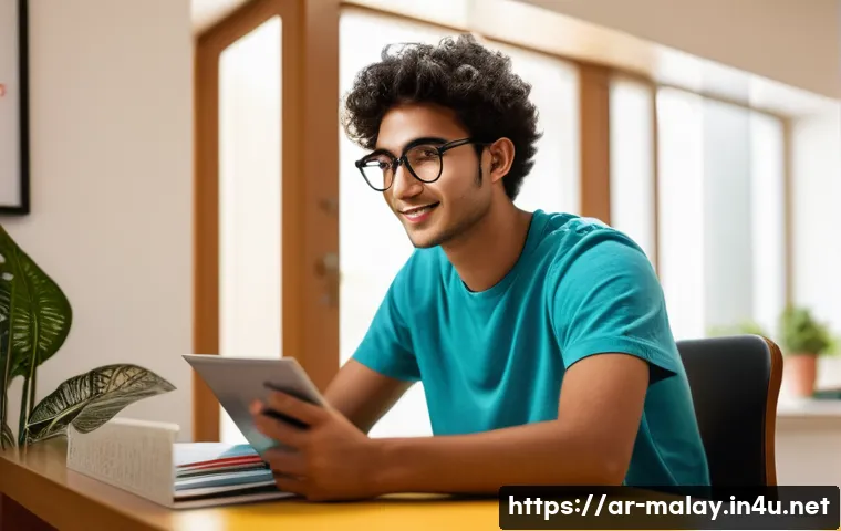 말레이시아 유학 시 생활비 절약 팁 - A cozy university dorm room scene in Malaysia, featuring a young Arab male student wearing casual cl...
